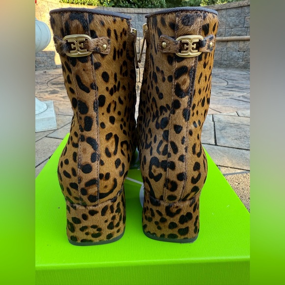 Sam Edelman PAIGE 2 Tan Leopard Print Ankle Booties Size: 8 - Picture 6 of 12